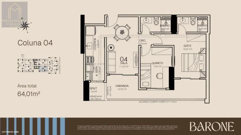 Imagem Apartamento para Venda em Vila Velha, Jockey De Itaparica, 2 dormitórios, 1 suíte, 2 banheiros, 1 vaga