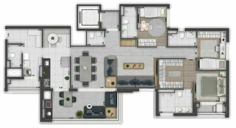 Imagem Apartamento Padrão 3 dorm no Paraíso