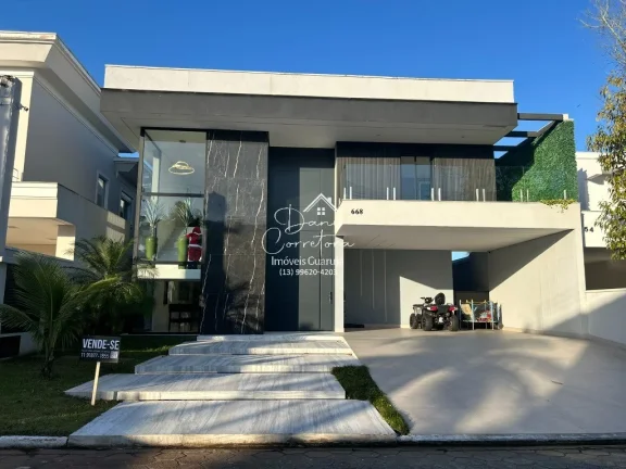 Luxuosa Casa nova e atualizada em Condomínio à Venda no Jardim Acapulco, Guarujá-SP: 6 Quartos, 6 Suítes, 3 Salas, 7 Banheiros, 6 Vagas, 530m²