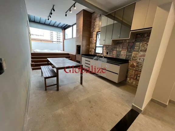 Imagem Cobertura à venda com 191m², 3 dormitórios, 1 suíte, jacuzzi, vista mar por R$ 1.849.000,00 no Campo Grande em Santos