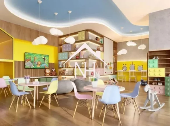 Imagem apartamento alto padrão 186m²,3 suítes, terraço gourmet, hall privativo, 3 vagas e um verdadeiro resort aos seus pés.