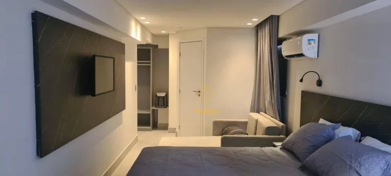 Imagem Flat com projetados e vista para o mar da praia de Manaíra -FL0075