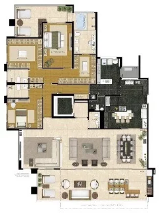 Imagem Apartamento de luxo no Jardim Anália Franco: 4 suítes, 5 vagas, 280m² - Condomínio Edifício Camille Claudel