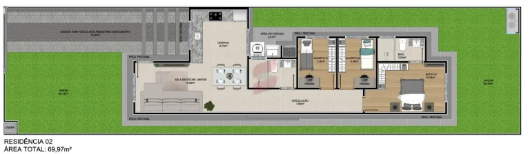 Imagem CASAS A E B novas em SJP