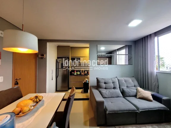 Imagem Apartamento no Spazio Lyon – Zona Norte de Londrina com 2 dormitórios, sala, cozinha, 1 banheiro social, 1 vaga de garagem e 45m² de área útil