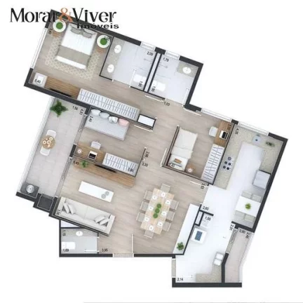 Imagem Apartamento para Venda em Curitiba, Juvevê, 3 dormitórios, 1 suíte, 2 banheiros, 2 vagas