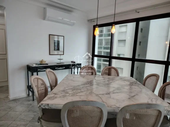 Imagem Apartamento de luxo à venda em Guarujá-SP, no bairro Pitangueiras: 3 quartos, 3 suítes, 2 salas, 5 banheiros, 2 vagas de garagem, 190m².