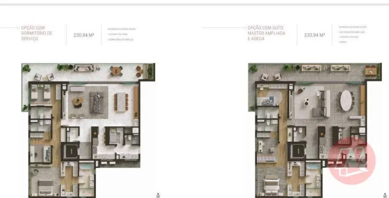 Imagem Luxuoso apartamento com suíte, vagas e infraestrutura.