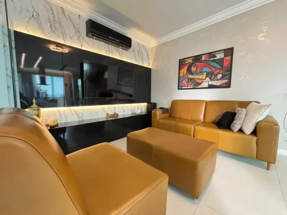 Imagem Cobertura duplex mobiliada e decorada vista mar com 4 suítes e 1 vaga em Meia Praia Itapema