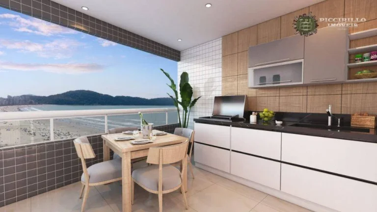 Imagem Apartamento com 3 dormitórios à venda, 100 m² por R$ 881.496,00 - Vila Guilhermina - Praia Grande/SP