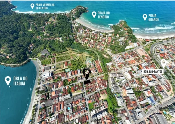 Imagem Apartamentos à venda 2 e 3 dormitórios na praia do Tenório em Ubatuba-SP