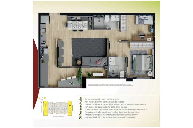 Imagem APARTAMENTO NOVO 3 Dorm. Entrada Reduzida pra Realização do Seu Sonho!!!