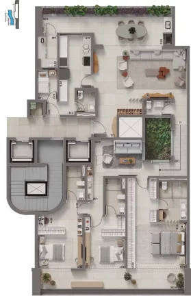 Imagem Apartamento Garden para Venda em Rio de Janeiro / RJ no bairro Barra da Tijuca