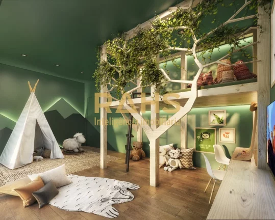 Imagem 04 Suítes Living Integrado com Cozinha Gourmet Lavabo Sacada com Churrasqueira à Carvão Acesso de...