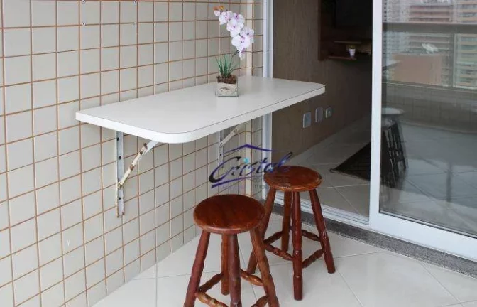 Imagem Apartamento com 3 dormitórios à venda, 98 m² por R$ 725.000 - Aviação - Praia Grande/SP