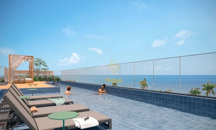 Imagem Flats térreo com área privativa em i a 50m da praia do Cabo branco - FL0258