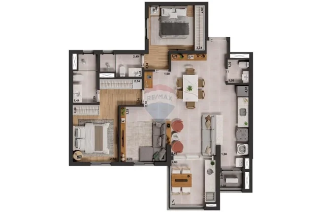 Imagem Apartamento Lançamento - Atmo – Condomínio Clube com Vista Permanente para Área Preservada