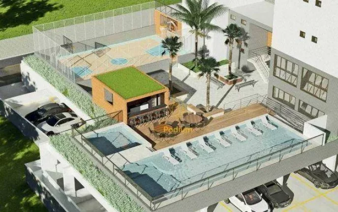 Apartamentos com varanda / sacada gourmet a poucos minutos da praia no Brisamar - AP0119