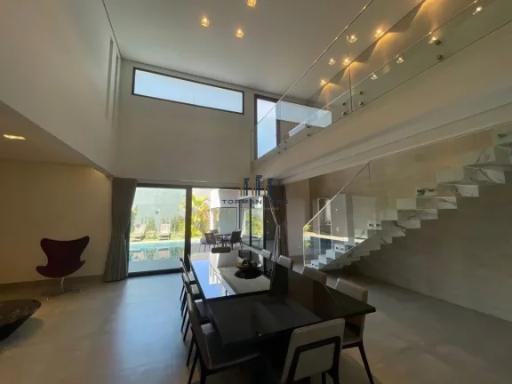 Imagem Excelente casa alto padrão mobiliada com piscina e spa, 3 suítes em Alphaville V