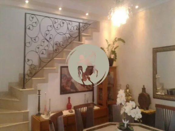 Imagem PISO DE MÁRMORE ITALIANO CREMA MARFIL NA SALA ESTAR E JANTAR E NA ESCADARIA, POLIDOS EM 2014, JUNTA...