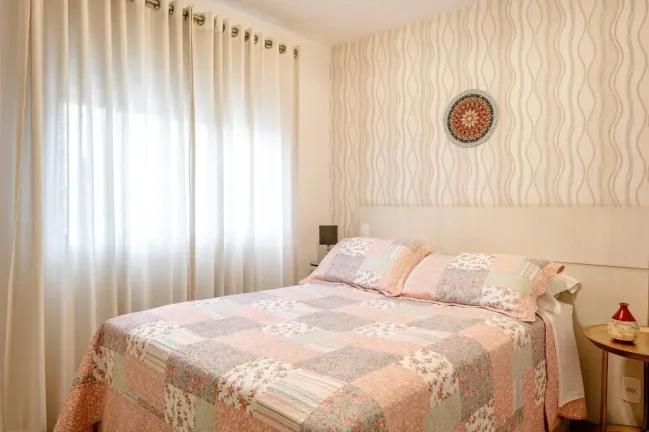 Imagem Apartamento 61M², 2Q, 1 Suíte, 2 Banheiros, 1 Vaga, Varanda Gourmet, Academia, Piscina, Churrascaria, Salão de Festas e Jogos, Playground, Depósito.