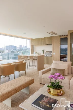 Imagem Com projeto da renomada arquiteta Fernanda Negrelli, esse apartamento de 229m2 imprime de forma harm...