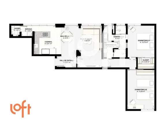 Imagem Apartamento 94M², 3Q, 1 Suíte, 2 Banheiros, 1 Vaga, Espaço Gourmet, Quadra, Salão de Jogos, Jardim, Portaria 24h, Armários, Split.