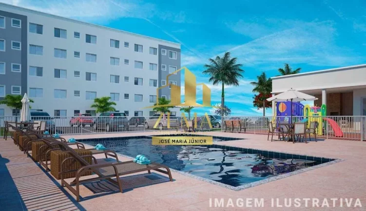 Imagem Apartamento 02 dorms (43m2), Piscina, Varanda, 01 vaga coberta, mobiliado