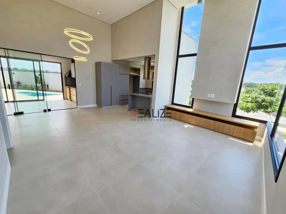 Imagem Casa de esquina em condomínio alto padrão, com 3 suítes e escritório à venda, por R$ 2.000.000 - Indaiatuba Interior de São Paulo
