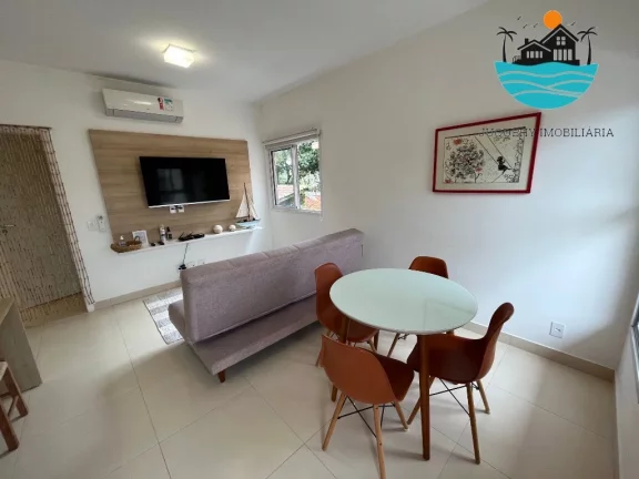 Imagem Apartamento para locação em Juquehy, 30 metros da praia e com 1 dormitório, acomodação p/ 1 casal e 2 filhos, bem localizado | Juquehy Imobiliária