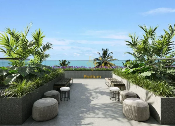 Imagem Apartamentos com varanda / sacada gourmet a beira mar da praia de Intermares - AP1196