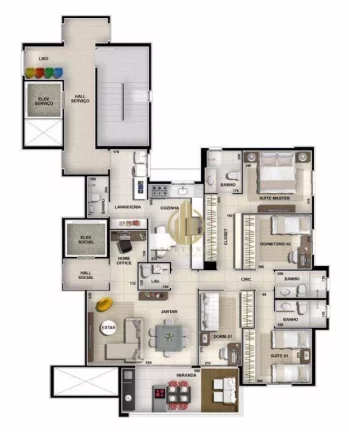 Imagem Apartamento com 3 suítes à venda, 140 m² - Jardim Saint Gerard - Ribeirão Preto/SP
