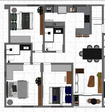 Imagem Apartamento com 3 dormitórios à venda, 76 m² por R$ 419.134,00 - Bessa - João Pessoa/PB