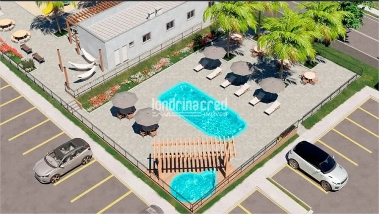 Imagem Apartamento no Terra de Santa Cruz II em Ibiporã, 2 dormitórios, sacada com churrasqueira, 45m², 1 vaga, lazer completo e portaria 24h.