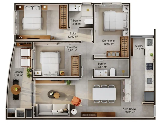 Imagem Apartamento 2 Dormitórios para venda em Florianópolis - SC