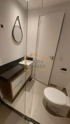 Imagem Apto Studio 27,61m², 1 dormitório, banheiro, sacada, Vidros antirruído, porta com senha eletrôni...