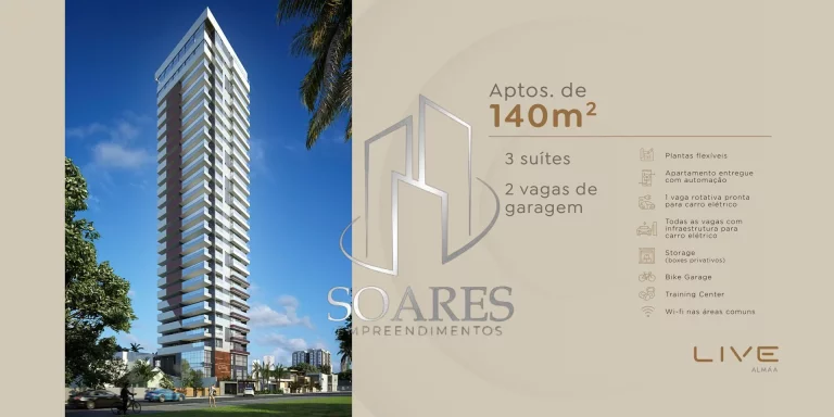 Imagem Live Almaa, 3 suítes, 140m²,Conselheiro Furtado,2 vagas de garagem