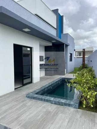 Imagem Vendo Casa, em Condomínio Fechado, com 100 m², área gourmet, piscina e 2 vagas