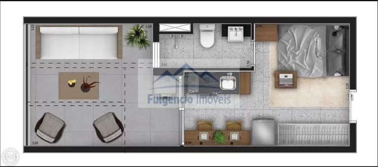 Imagem Apartamentos Studios de 30,75m² mobiliado na Av. dos Imarés - Moema