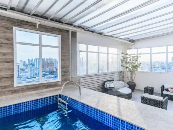 Imagem Cobertura Duplex de Luxo no Tatuapé: 4 Quartos, 4 Suítes, 5 Banheiros, 4 Vagas, 400m² - São Paulo-SP.