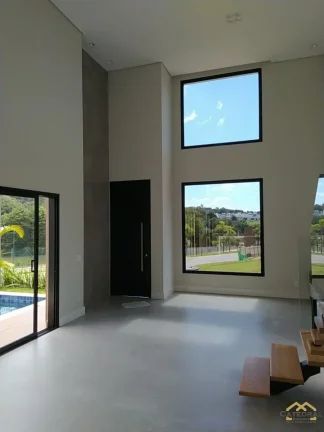 Imagem Casa Térrea com 3 suítes e 4 vagas cobertas no condomínio Brisas Jundiaí