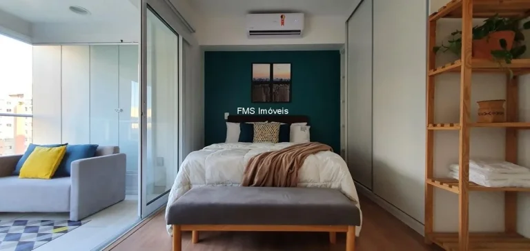 Imagem Excelente oportunidade: Apartamento para venda ou locação na Consolação, São Paulo-SP - 1 quarto, 1 suíte, 1 banheiro, 1 vaga - 35,00 m².