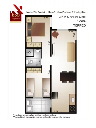 Imagem Apartamento a venda na Rua Ielmo Marinho Vl Ema 70 m² 2 dormitórios 2 suítes 2 vagas