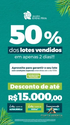 Imagem Lote em Condomínio fechado a partir de 600 m2 - Jardim Entre Rios - COD 676
