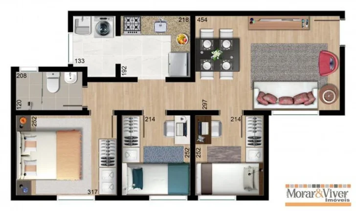 Imagem Apartamento para Venda em Curitiba, Santa Cândida, 3 dormitórios, 1 banheiro, 1 vaga