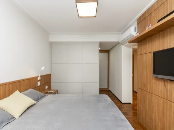 Imagem Apartamento Paraiso - 138M², 3 Dorms, 1 Suíte, 1 Vaga Determinada, Armários, Lavabo, Mobiliado.