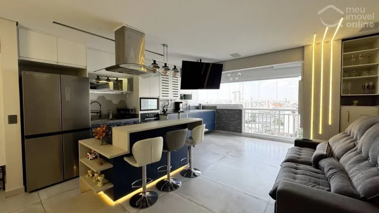 Imagem Apartamento mobiliado com 62m2, 1 suíte, closet e 1 vaga a venda na Barra Funda, São Paulo