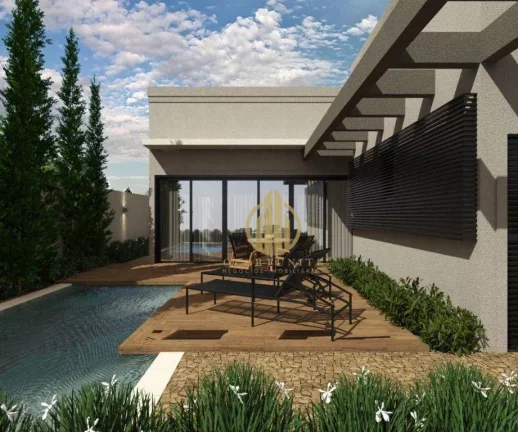 Imagem Casa com 3 suítes, escritório e piscina grande à venda- Condomínio Arara Azul - Ribeirão Preto/SP