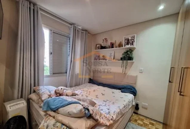 Imagem Apartamento de 47 m² com 2 dormitórios, sala para dois ambientes com sacada, cozinha e área de se...