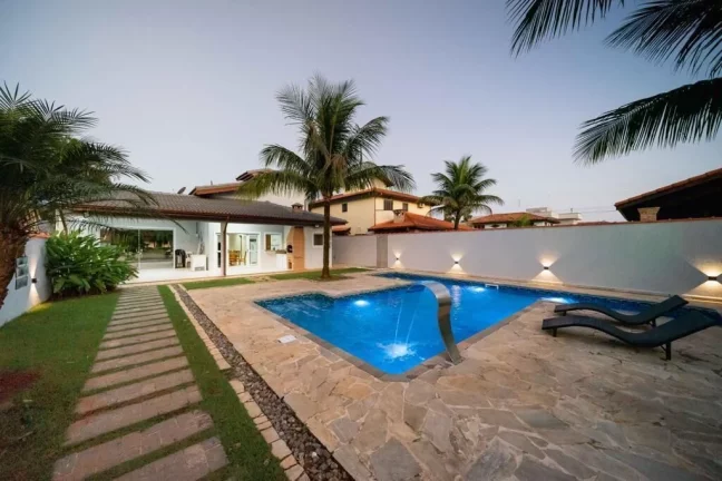 Imagem Morada da Praia - Casa de Praia Sobrado mobiliada para locação no Condomínio Morada da Praia em Bertioga, com 6 dormitórios e piscina